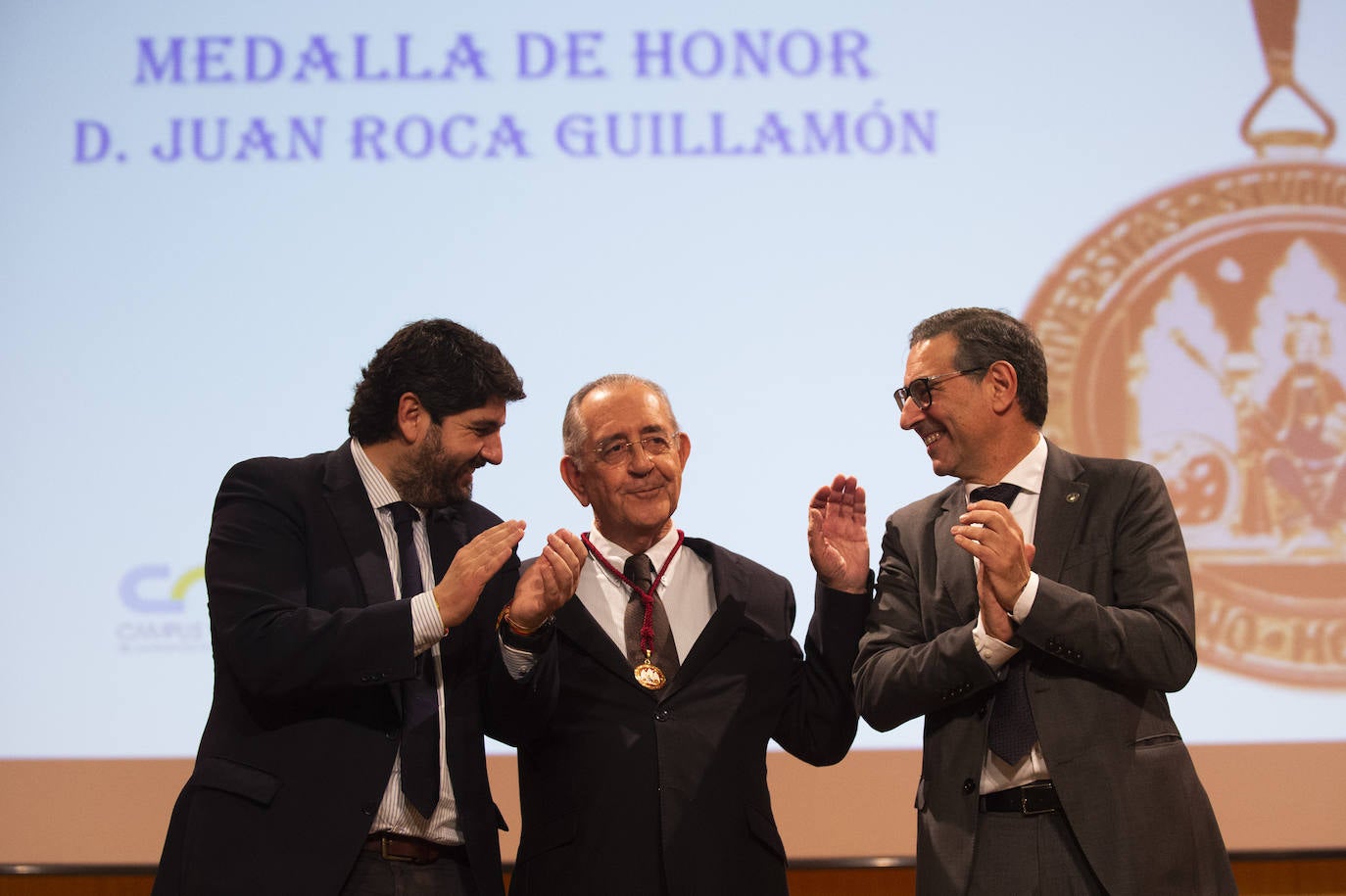 Fotos: La UMU entrega sus Medallas de Oro a los exrectores Lozano Teruel, Roca, Monreal, Ballesta y Cobacho