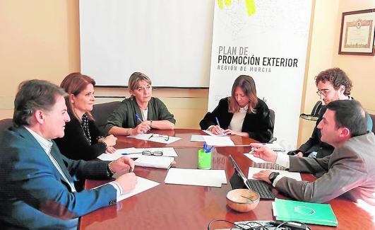 Reunión en el Instituto de Fomento, esta semana, para la creación del comité de vigilancia del impacto de la epidemia en las empresas de la Región.