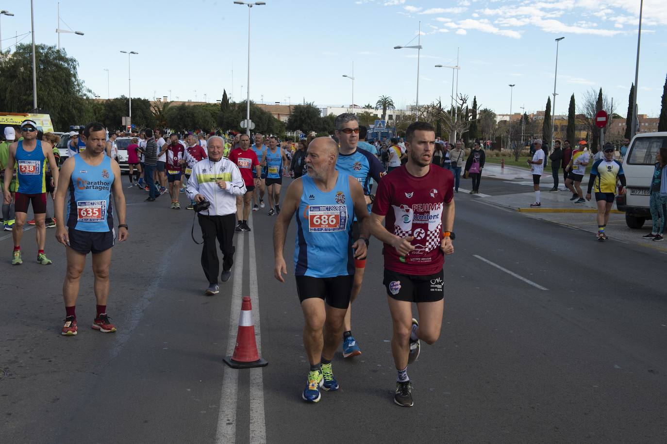 Fotos: Juan Ramón García y Wafiya Benali vencen en la Media Maratón de Cartagena