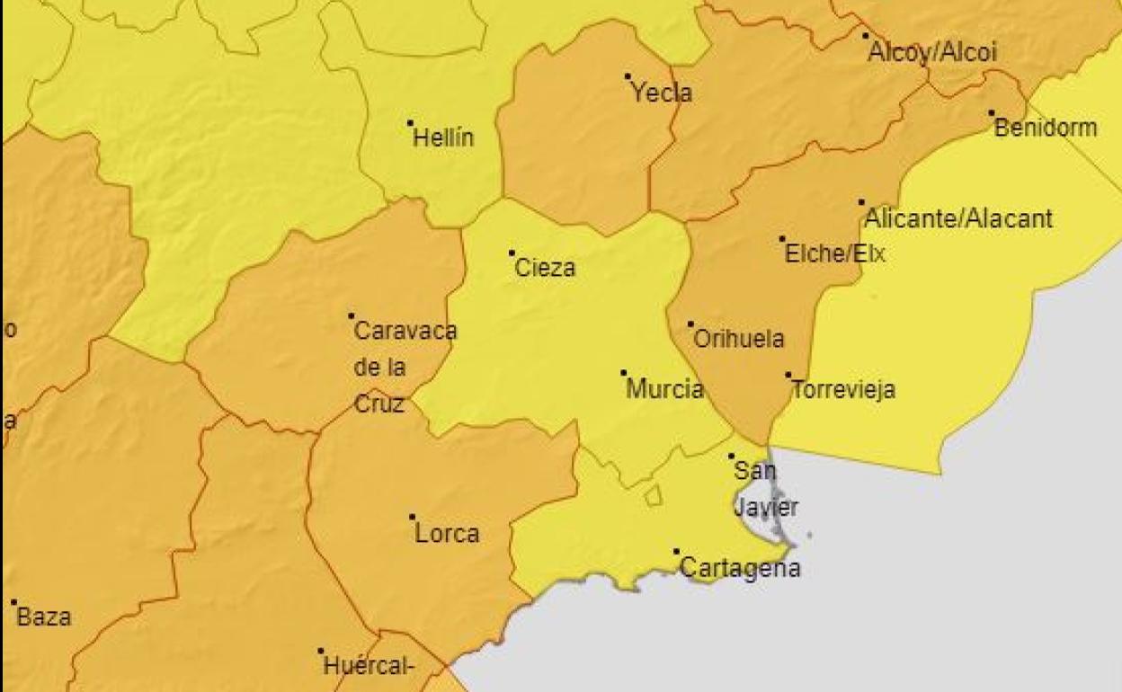 La Región, en alerta naranja y amarilla este lunes por fuertes rachas de viento.
