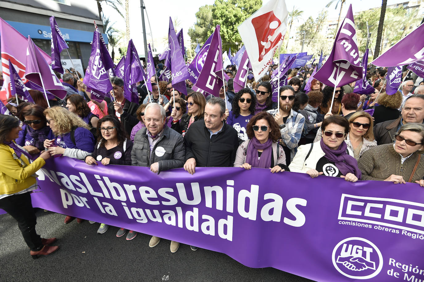 La manifestación transcurrió en un ambiente sano, alegre y reivindicativo.