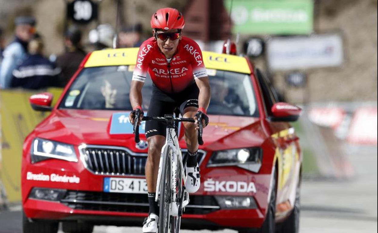 Nairo Quintana, durante la París-Niza.