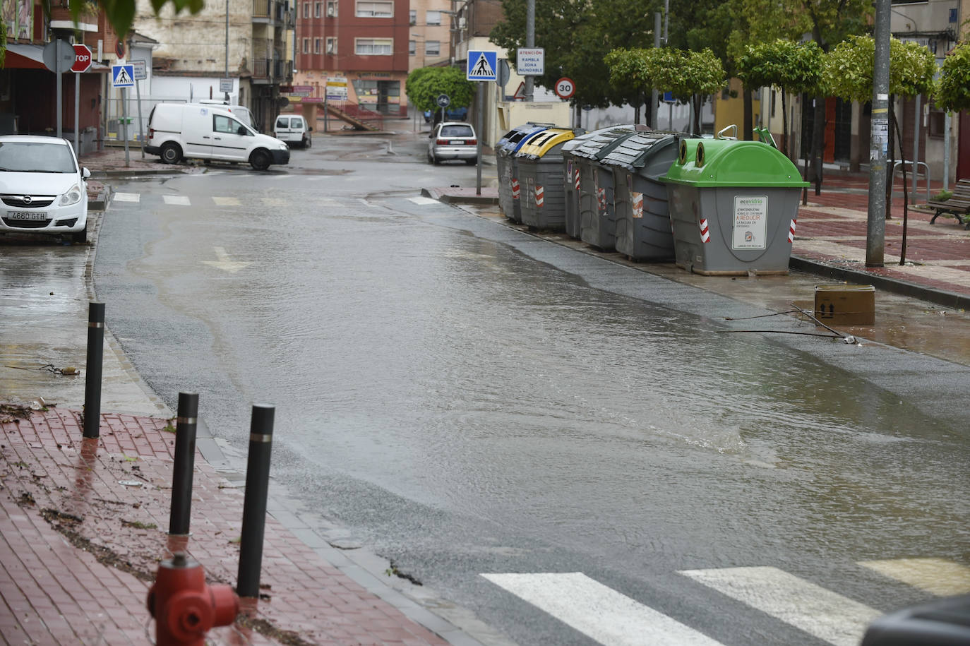 Efectos del temporal en Espinardo.