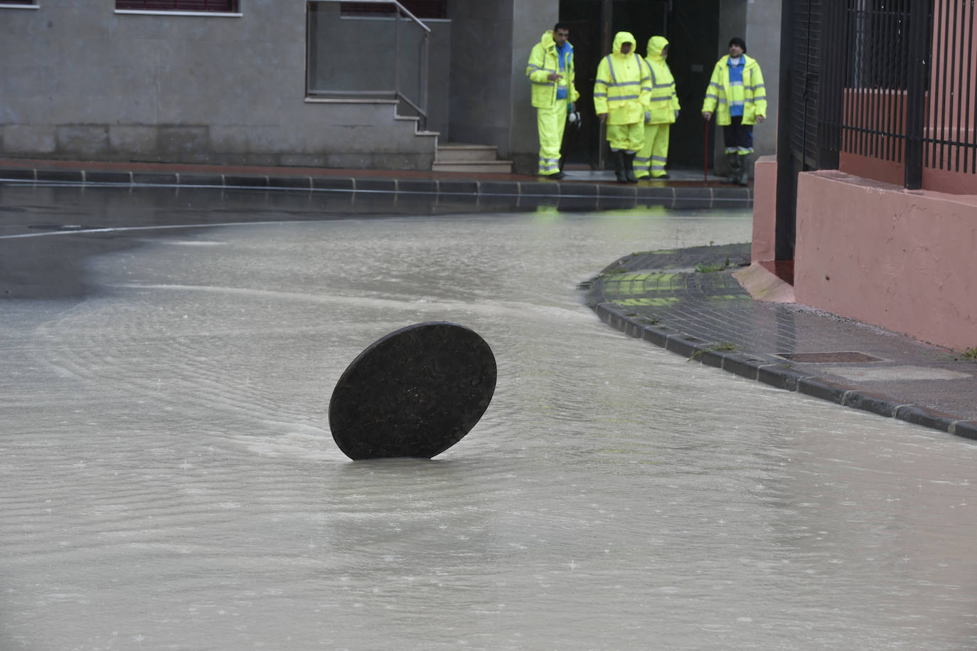 Efectos del temporal en Murcia.