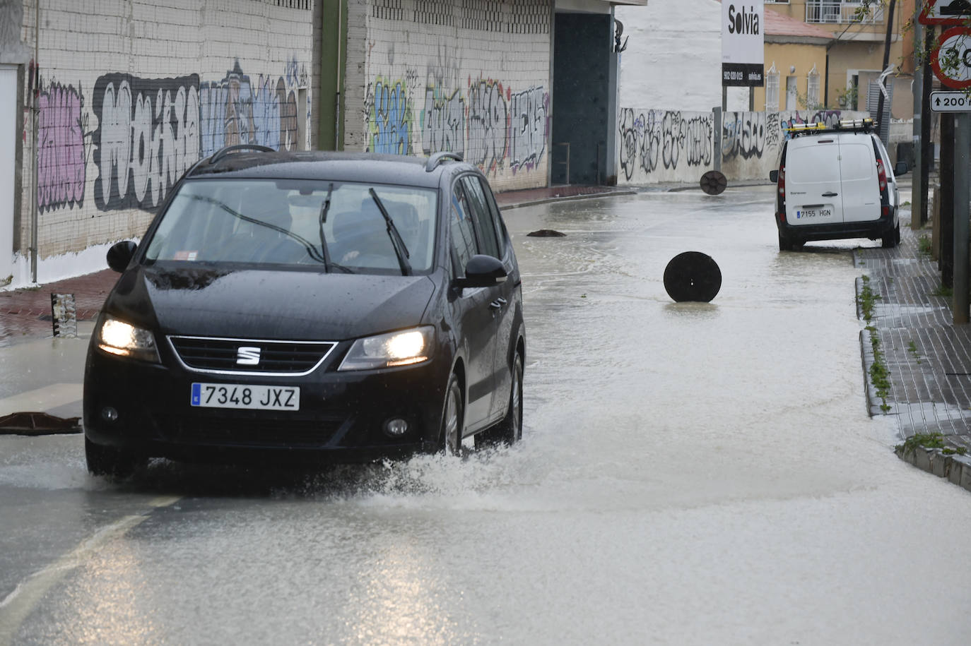 Efectos del temporal en Murcia.