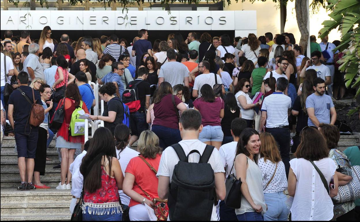 Imagen de la última convocatoria de oposiciones de Secundaria, celebrada en 2018. 