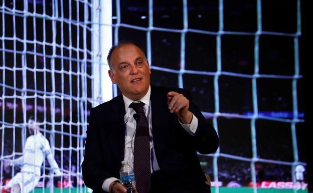 El presidente de LaLiga, Javier Tebas. 