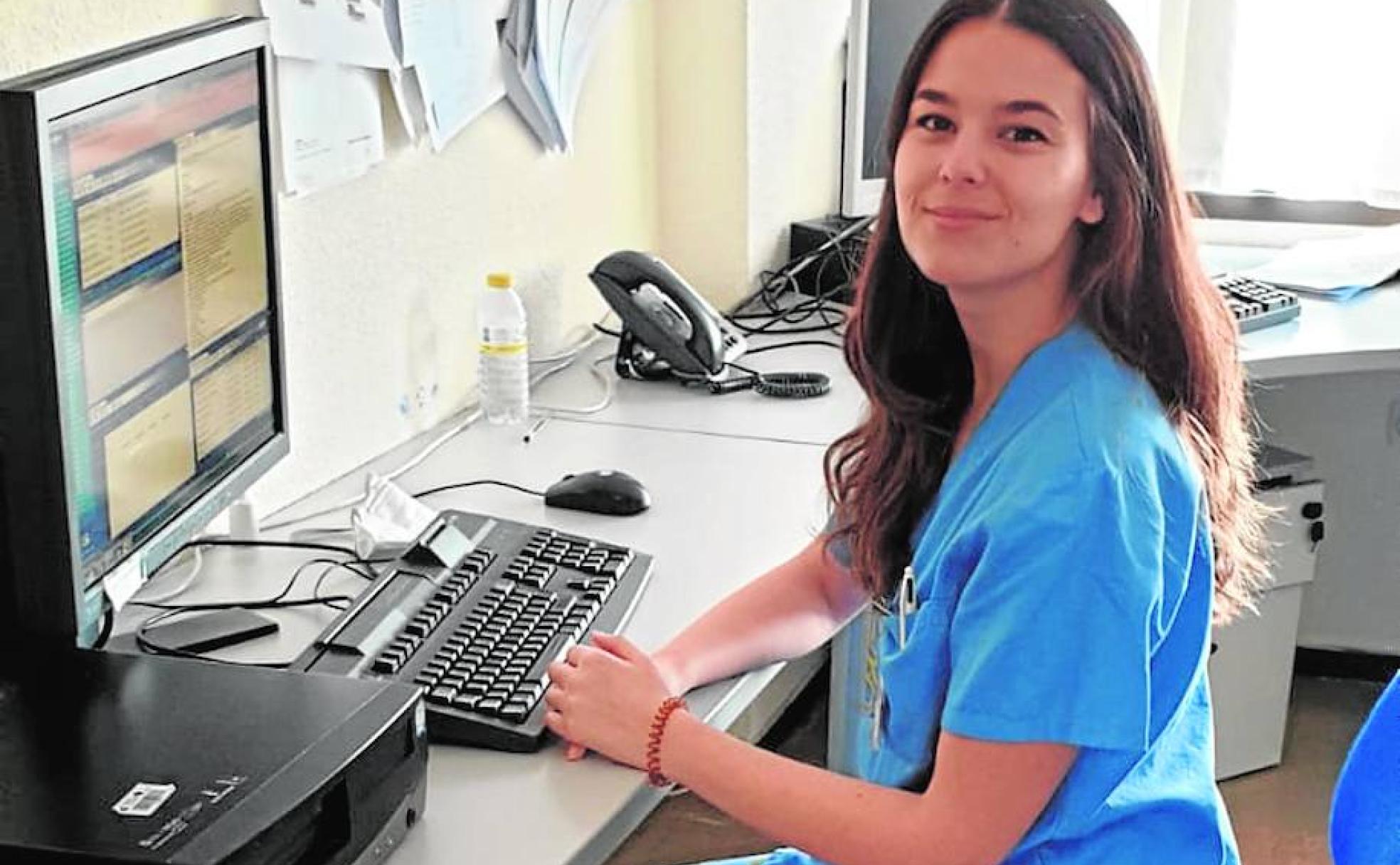 Cristina Díaz Fuentes (Mazarrón, 1993), médico residente anestesista de la Unidad de Reanimación del Hospital General Universitario de Albacete.