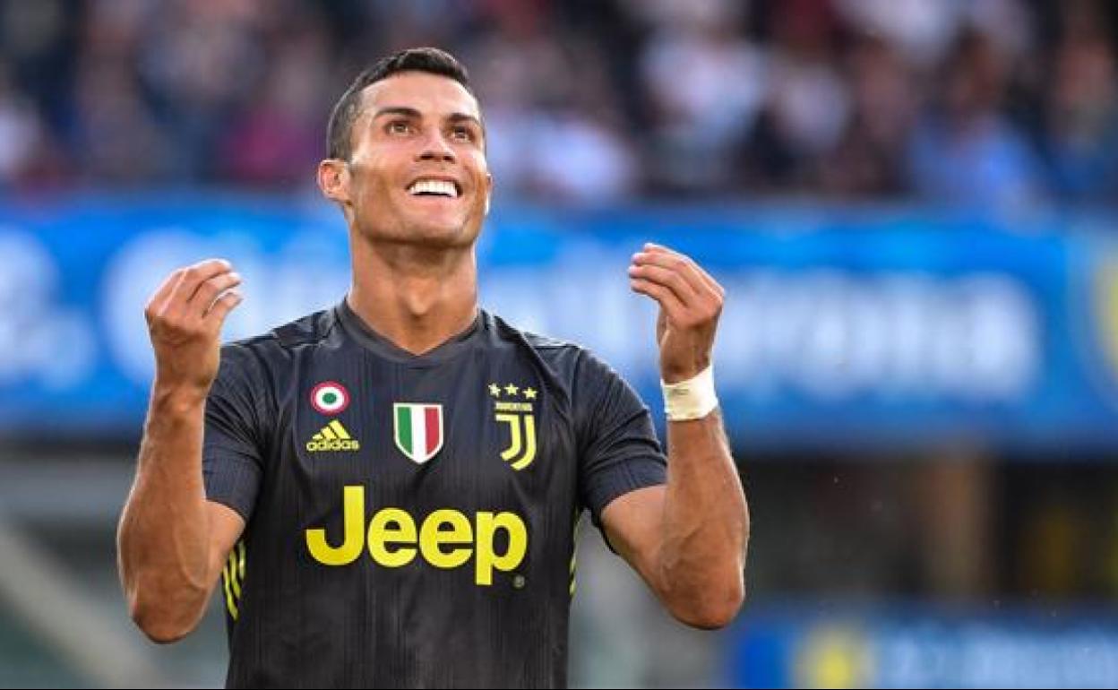 Cristiano Ronaldo, en un partido con la Juventus. 