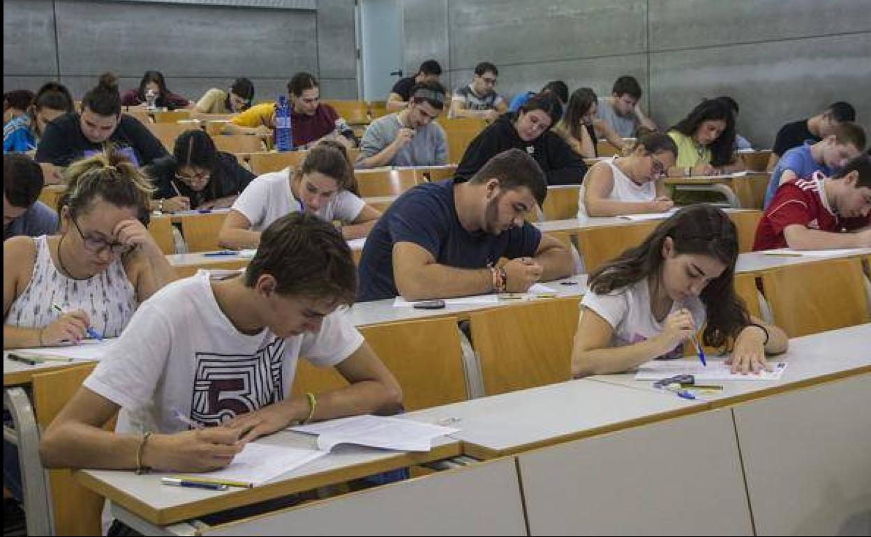 Imagen de la última prueba de acceso a la universidad, celebrada en septiembre.