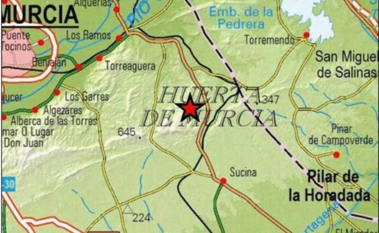 La Región registra un temblor de 2,3 grados entre Murcia y Beniel
