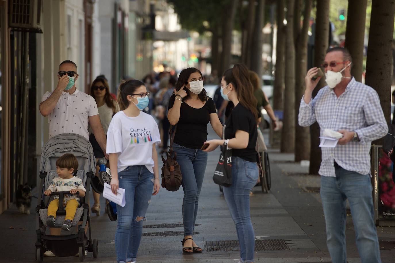 Fotos: Las mascarillas toman las calles de Murcia