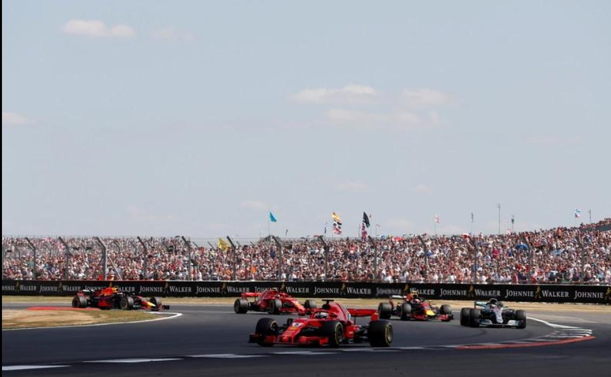 Imagen de archivo de un Gran Premio de F-1 en Silverstone. 