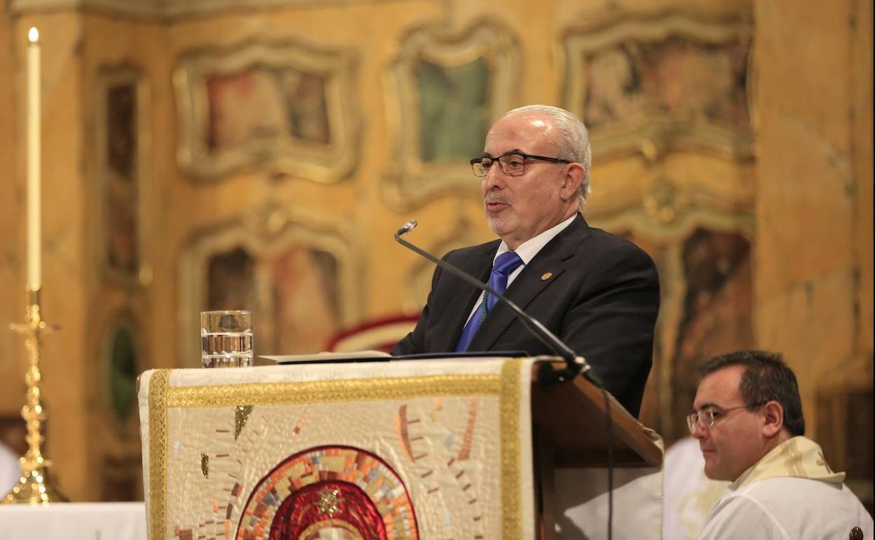José Luis Mendoza, en el acto de celebración de San Antonio en la UCAM.