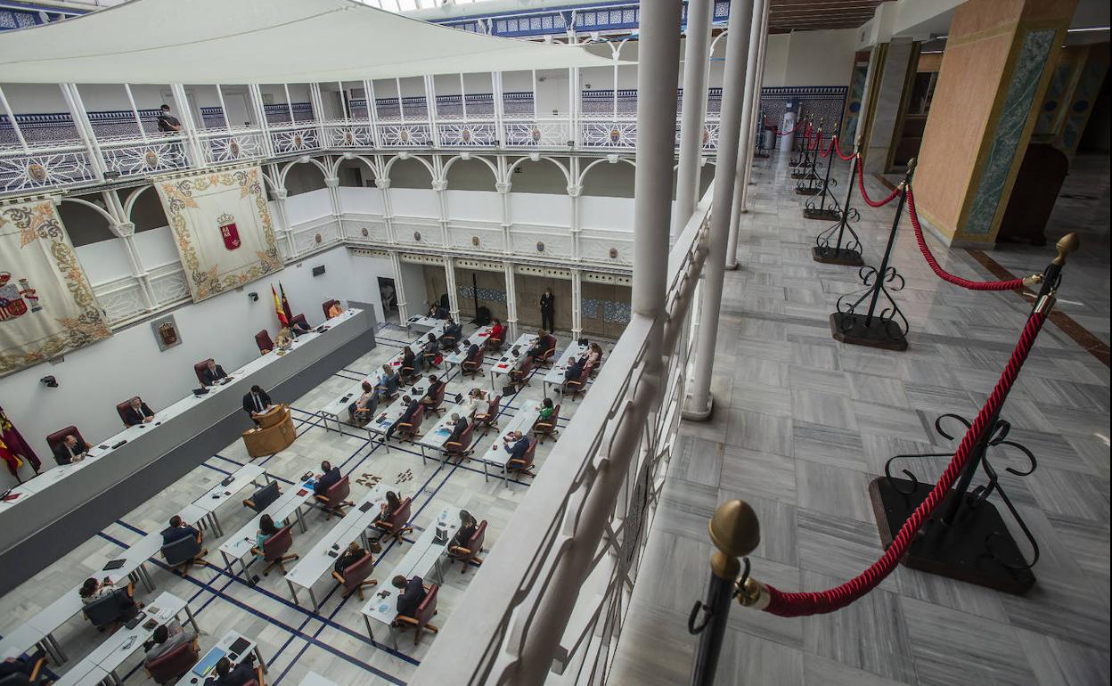 Vista general del Patio de los Ayuntamientos, este martes.