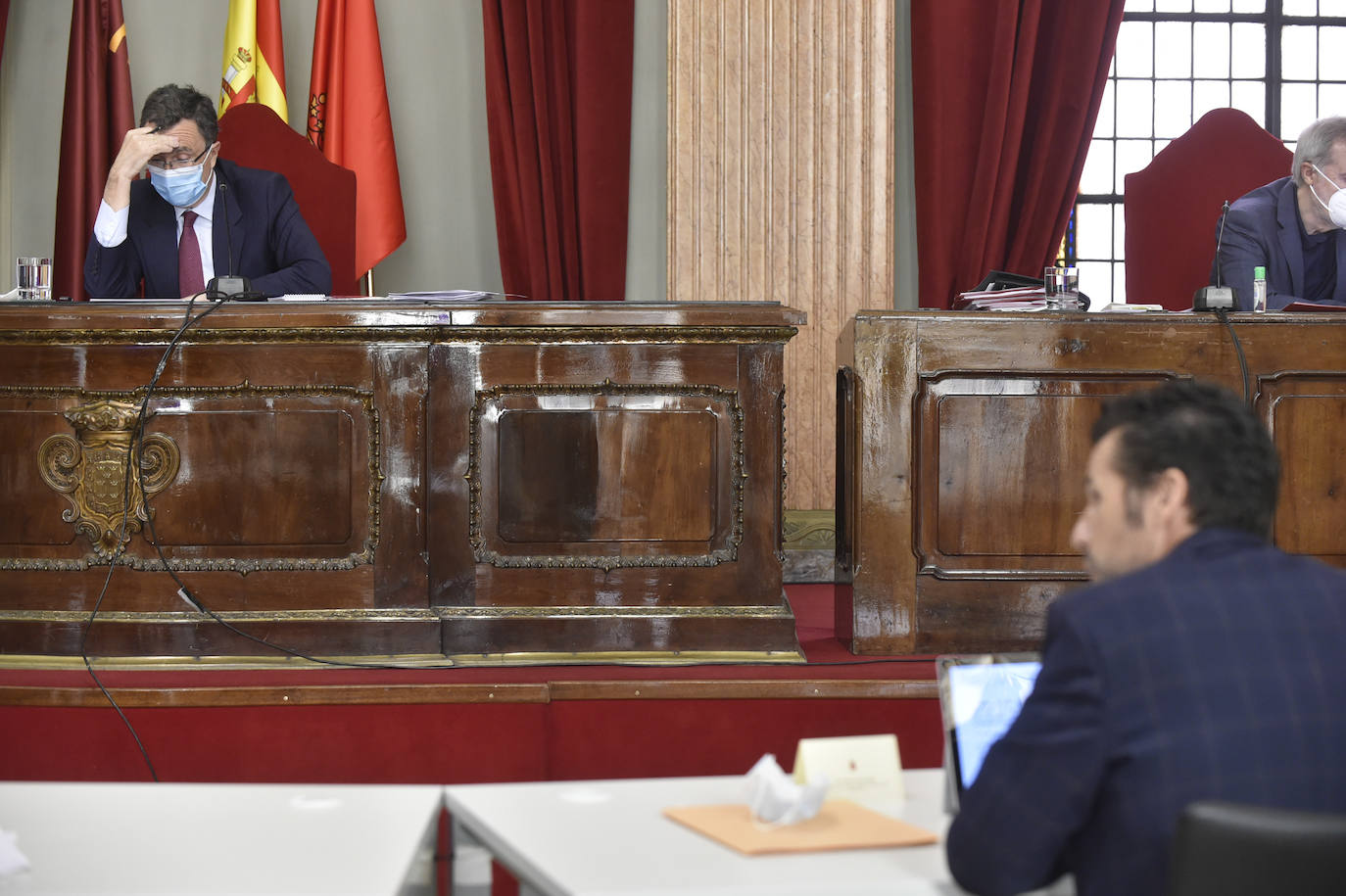 Con la única abstención de los tres concejales de Vox, el Plan de Soporte Social y Activación Económica del municipio de Murcia ha salido adelante esta mañana en el Pleno extraordinario con el apoyo de los grupos de gobierno en coalición.