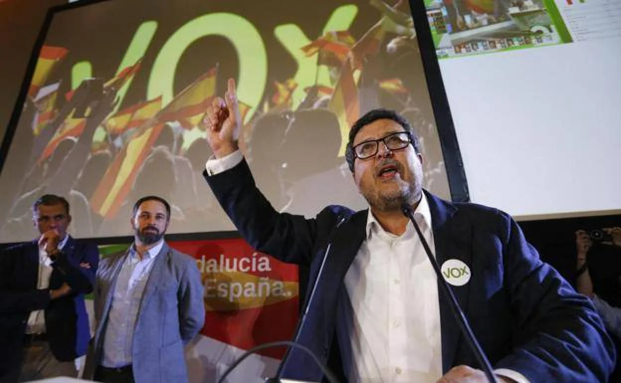 Francisco Serrano, druante las últimas elecciones en Andalucía. 