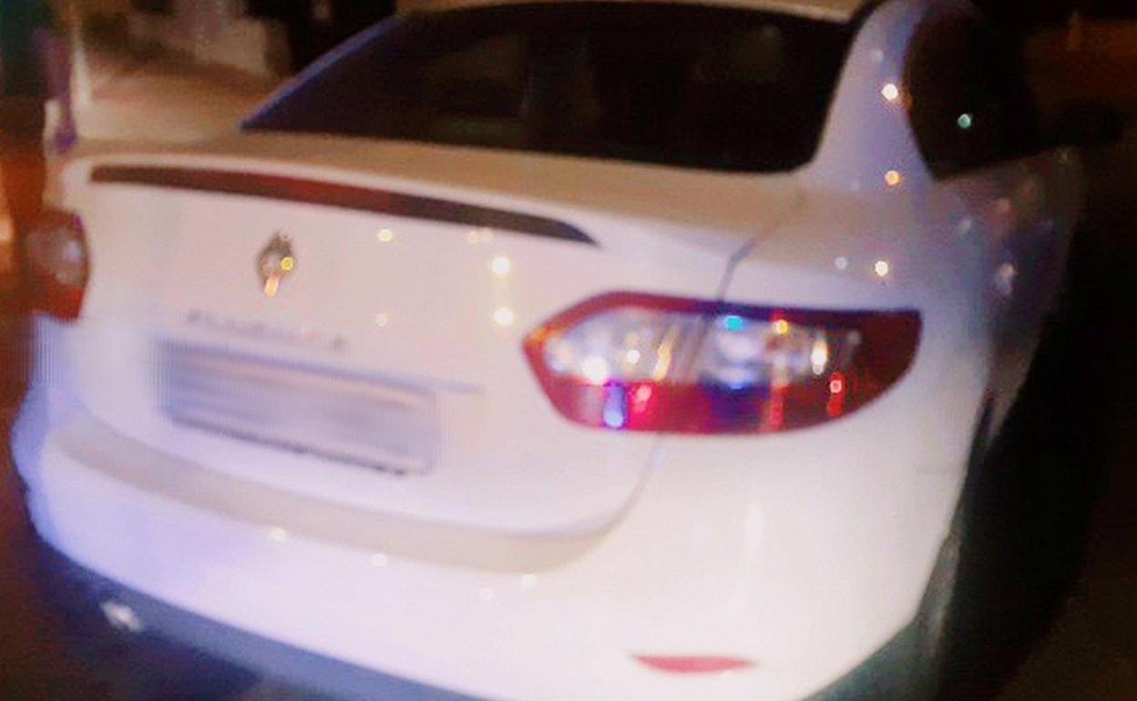 El coche que conducía el detenido.