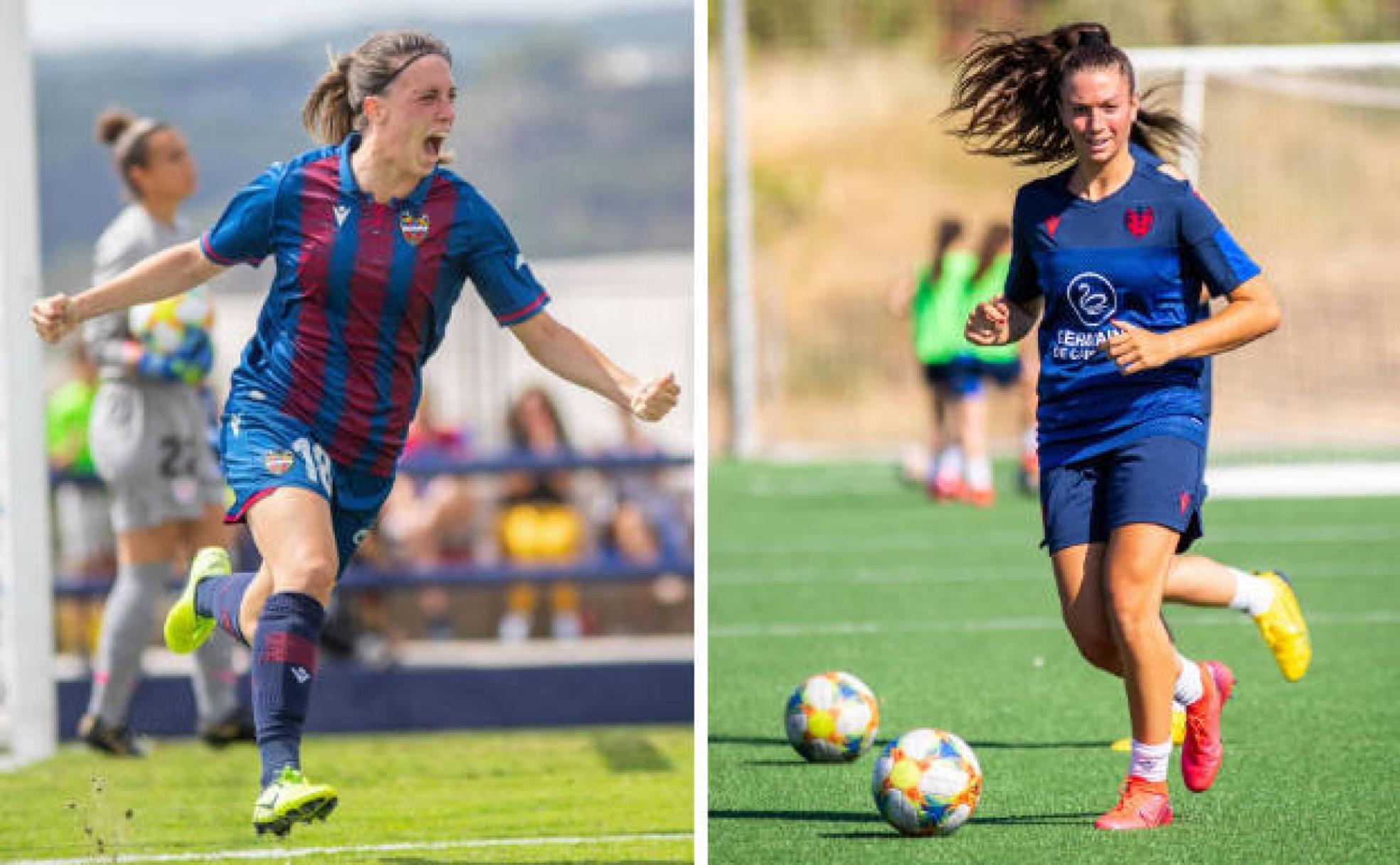 Eva Navarro y Silvia Lloris, jugadoras del Levante.