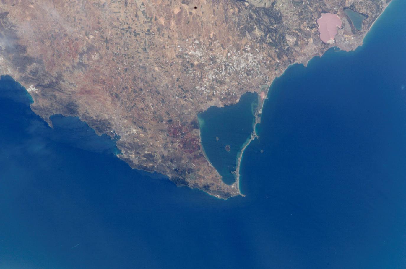 Estado del Mar Menor visto desde el satélite.