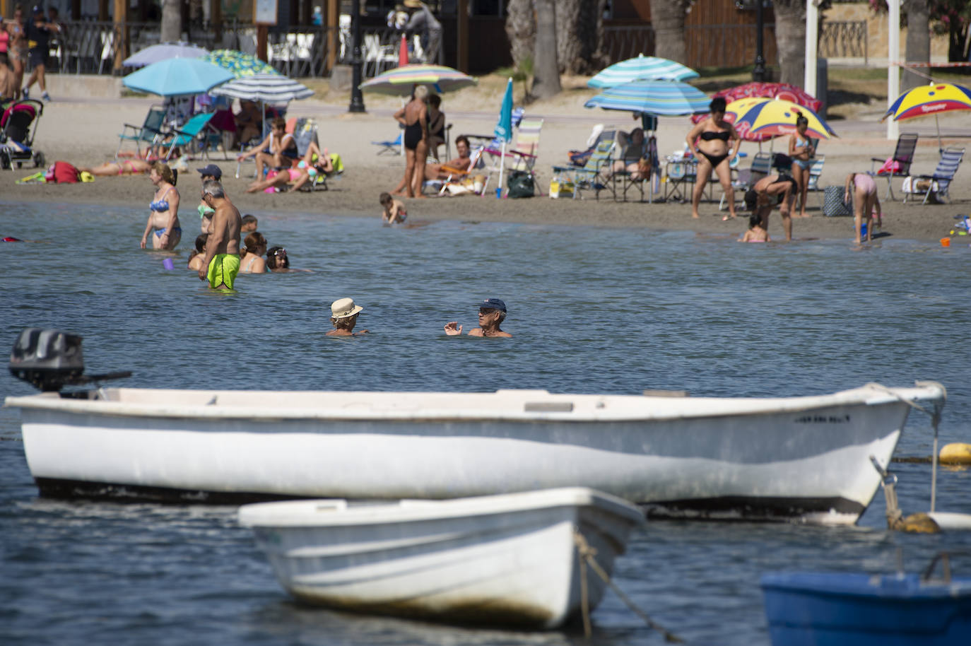 Fotos: Playas del Mar Menor durante este mes de agosto