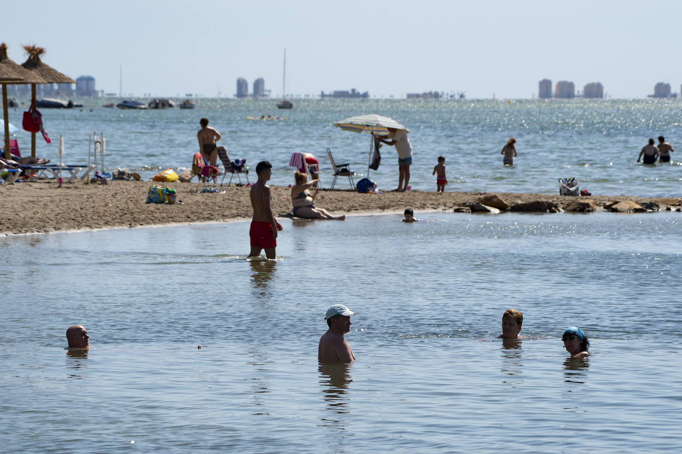 Fotos: Playas del Mar Menor durante este mes de agosto