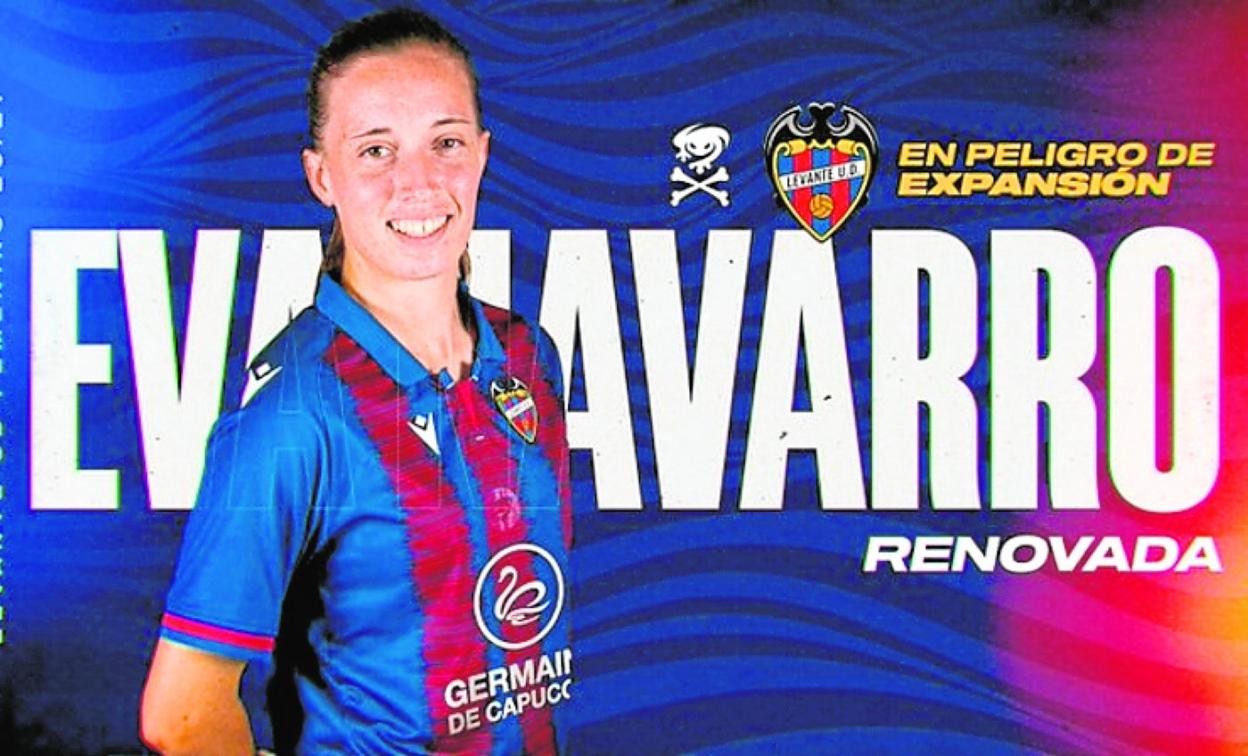 Anuncio de la renovación de Eva Navarro por el Levante. 