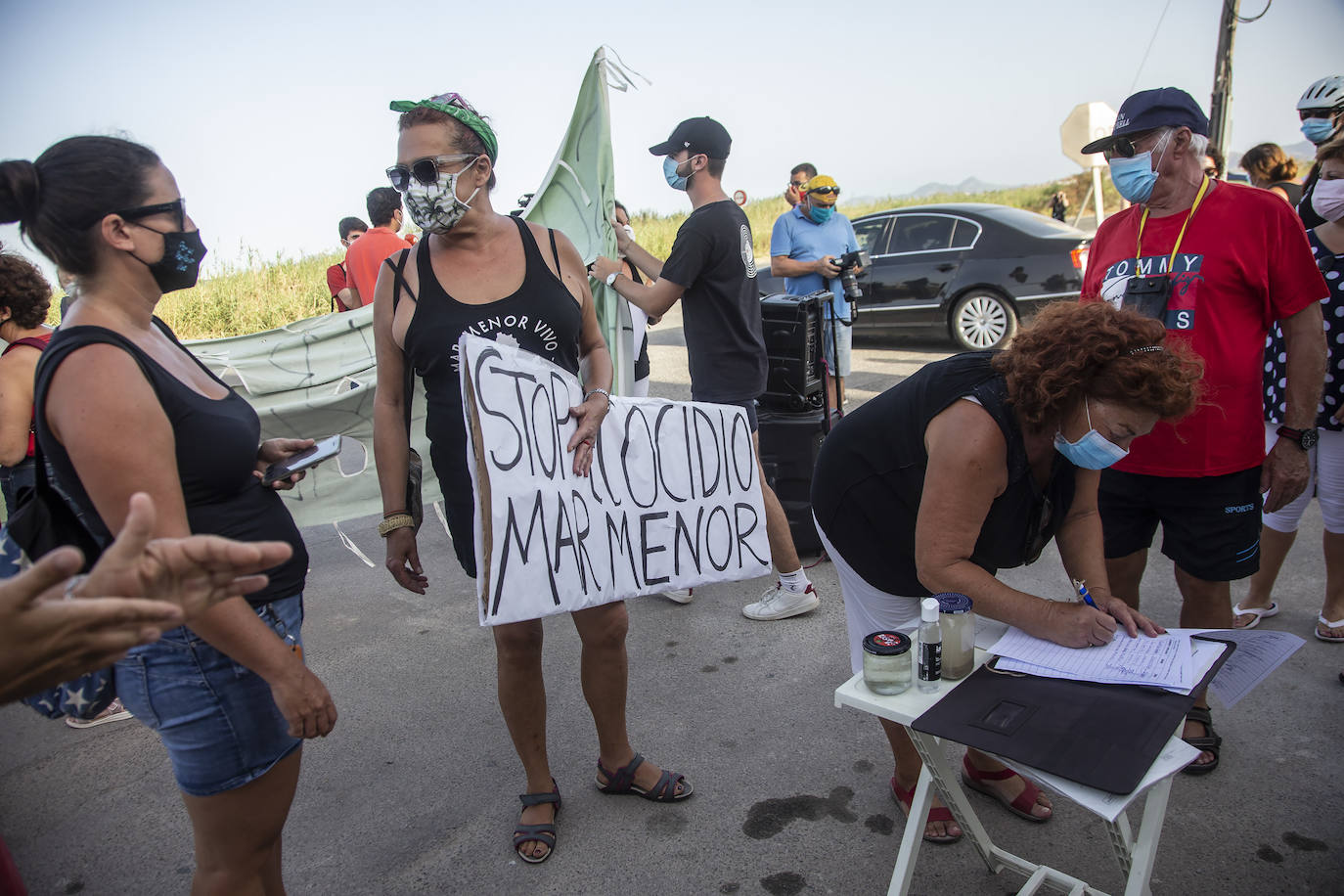 Fotos: Nueva protesta por la entrada de aguas contaminadas en el Mar Menor