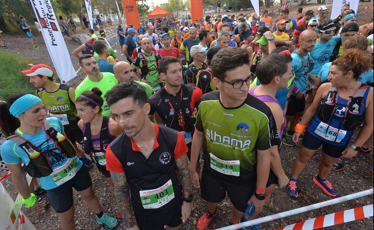 Salida de la prueba Peñarrubia Lorca Trail, perteneciente a los Juegos Deportivos del Guadalentín, en la edición de 2018.