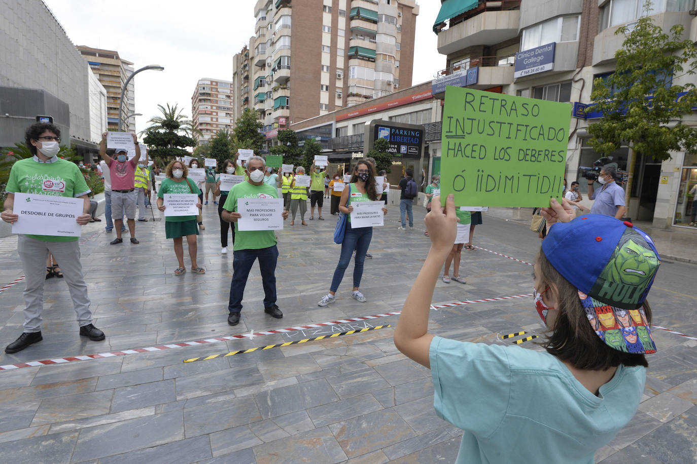 Fotos: Concentración de la Marea Verde contra las medidas del inicio escolar