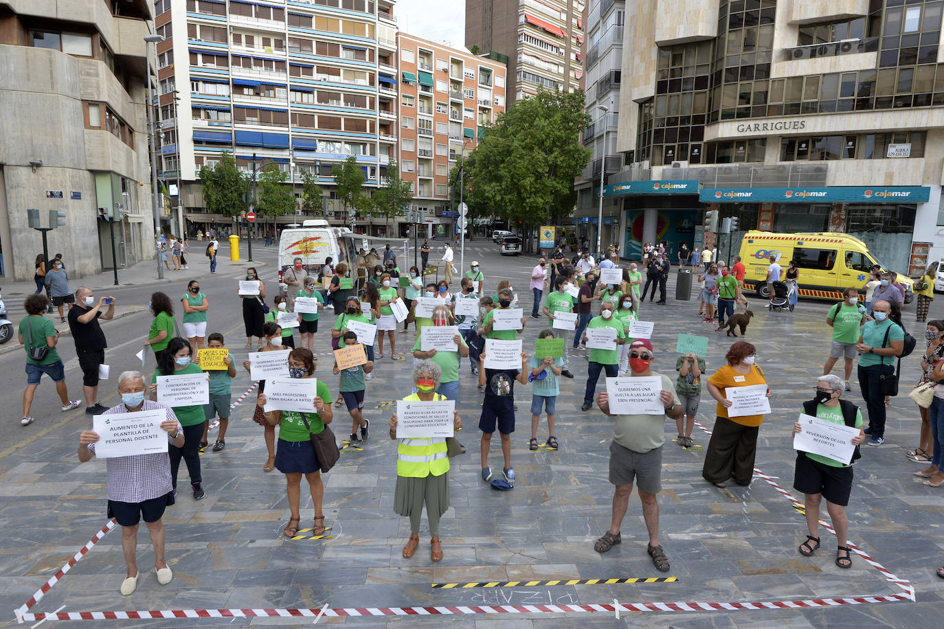 Fotos: Concentración de la Marea Verde contra las medidas del inicio escolar