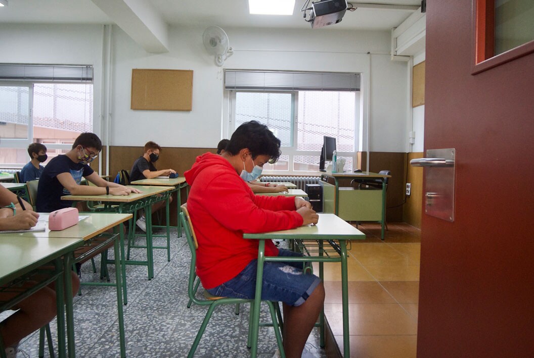 Alumnos de un instituto de Murcia, en clase. 