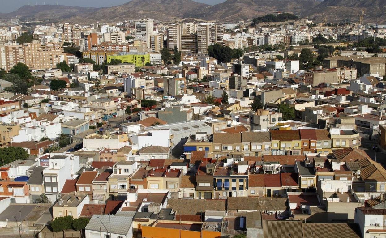 Imagen aérea de la ciudad de Cartagena. 