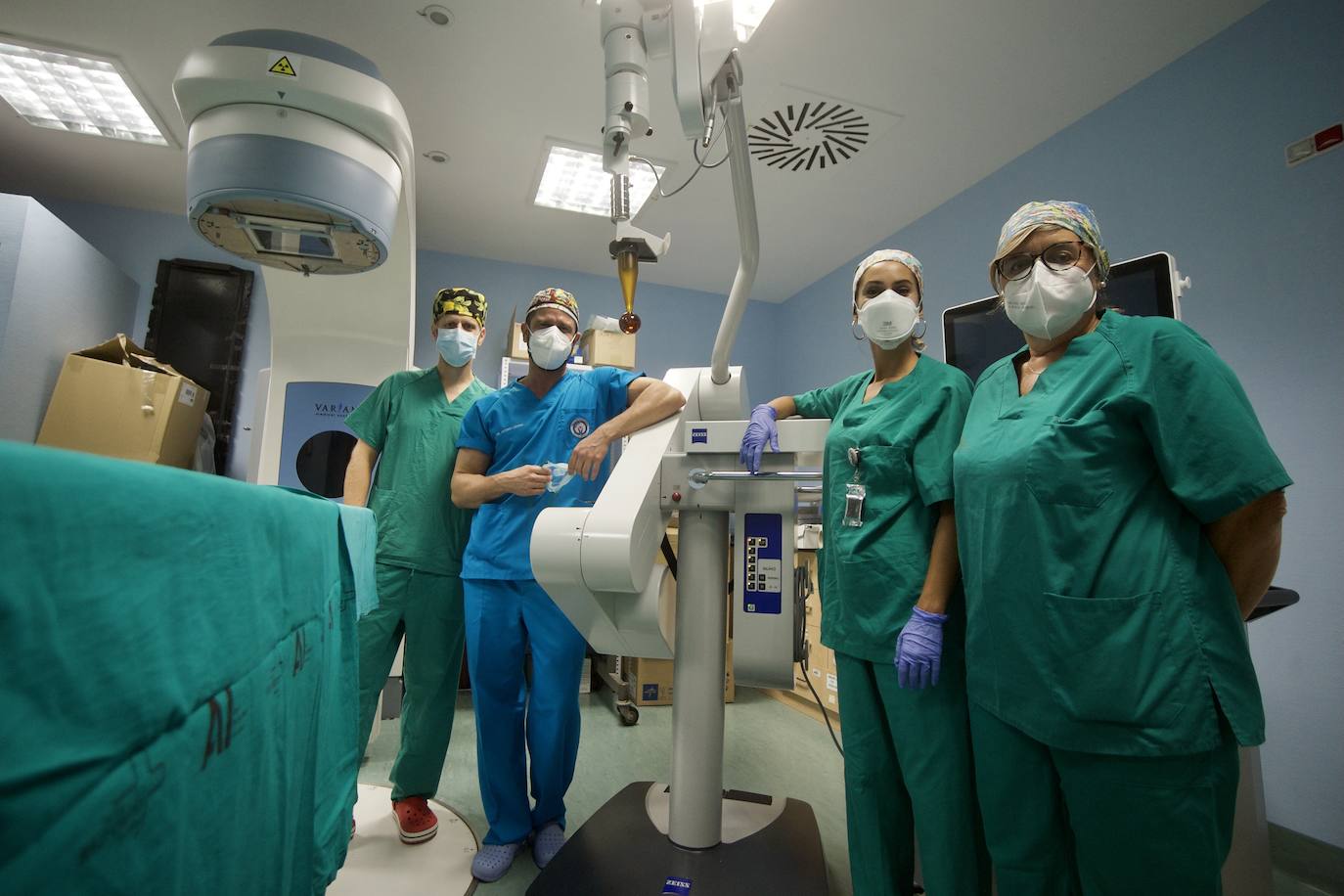 Fotos: Radioterapia en la mesa del quirófano