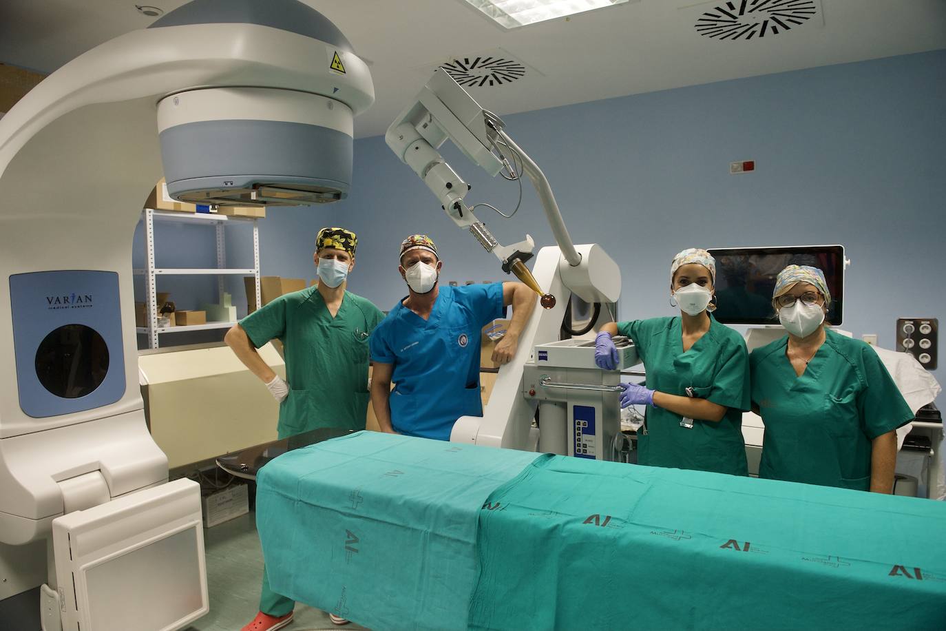 Fotos: Radioterapia en la mesa del quirófano