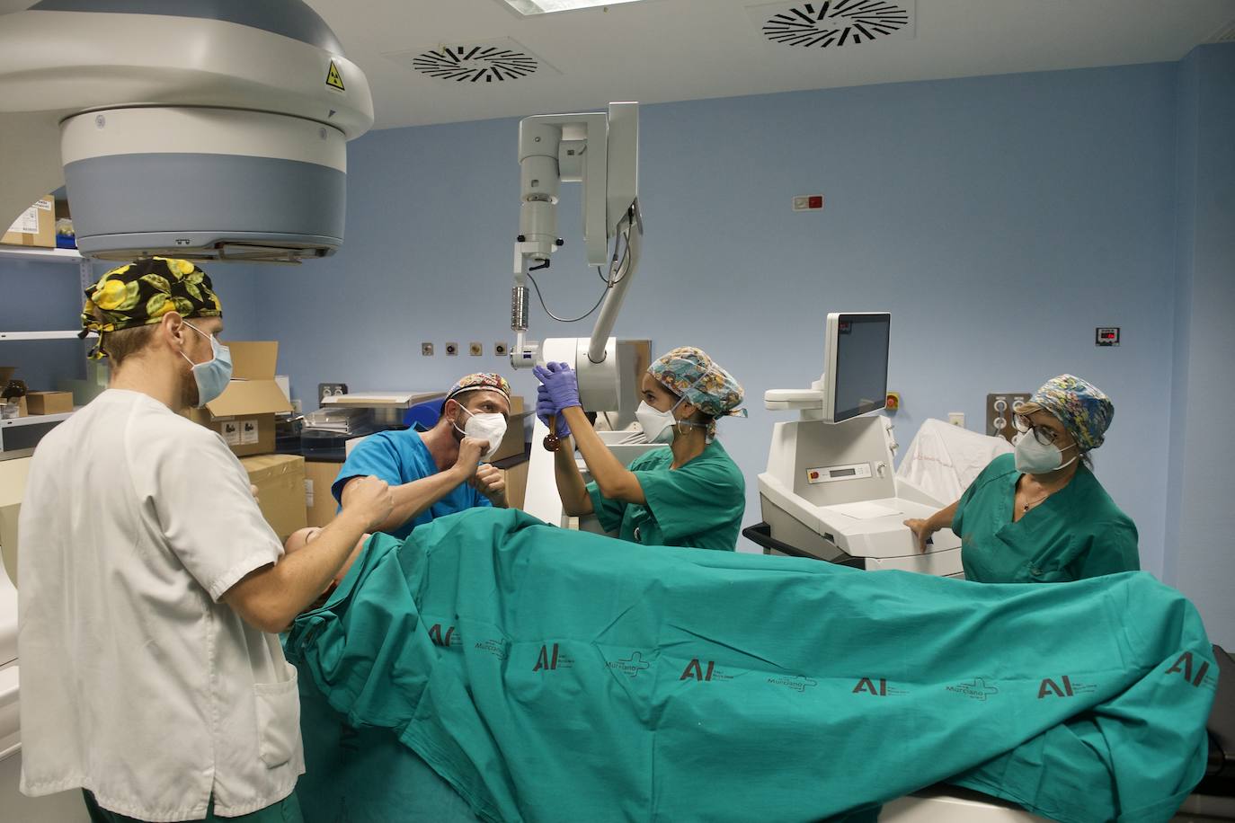 Fotos: Radioterapia en la mesa del quirófano