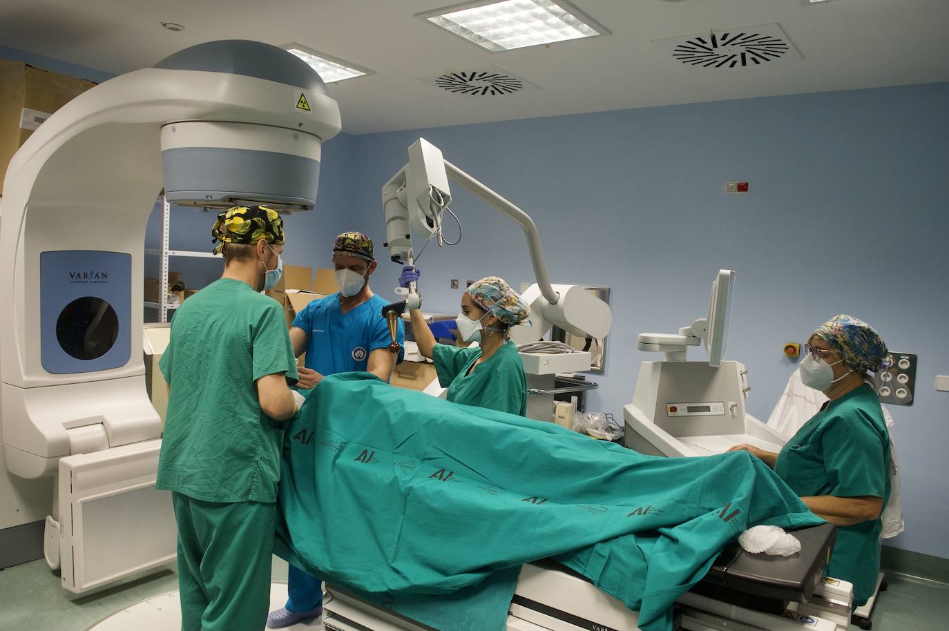 Fotos: Radioterapia en la mesa del quirófano