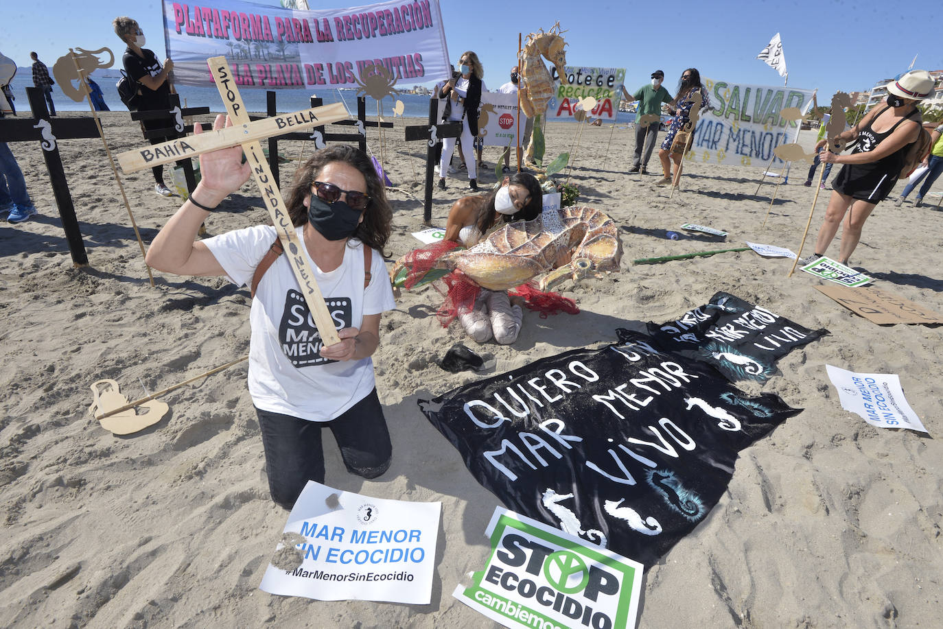 Fotos: Concentración en San Pedro en defensa del Mar Menor