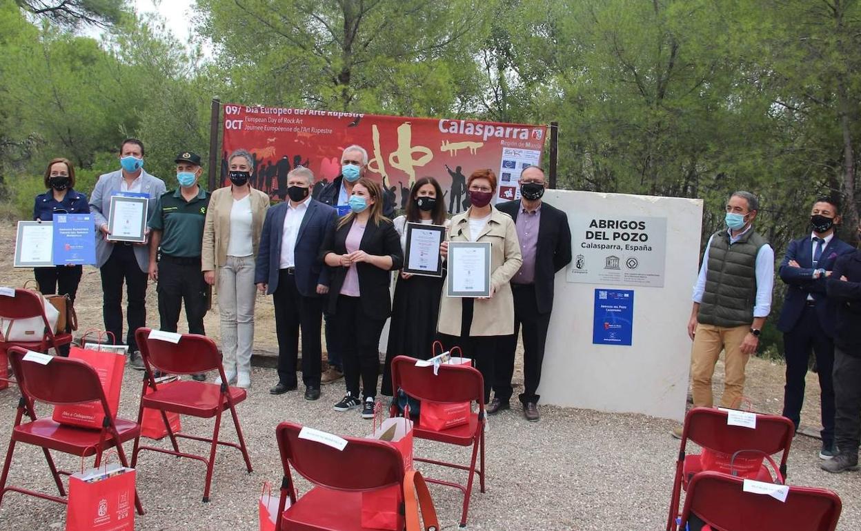 Acto en Calasparra para conmemorar el Día Europeo del Arte Rupestre, el pasado sábado.