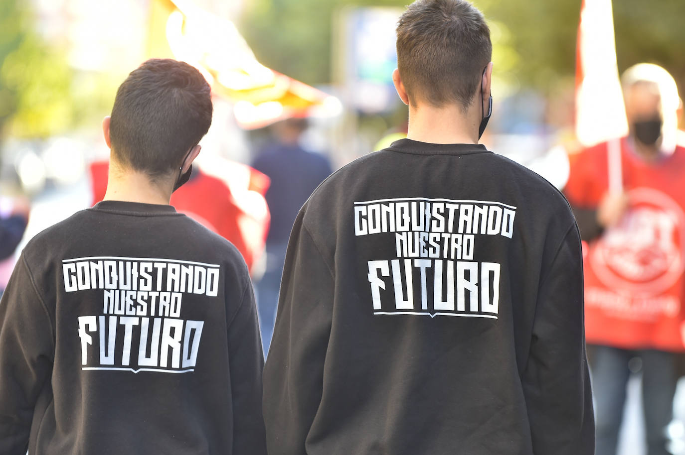 Fotos: Manifestación de los trabajadores de Latbus en Murcia