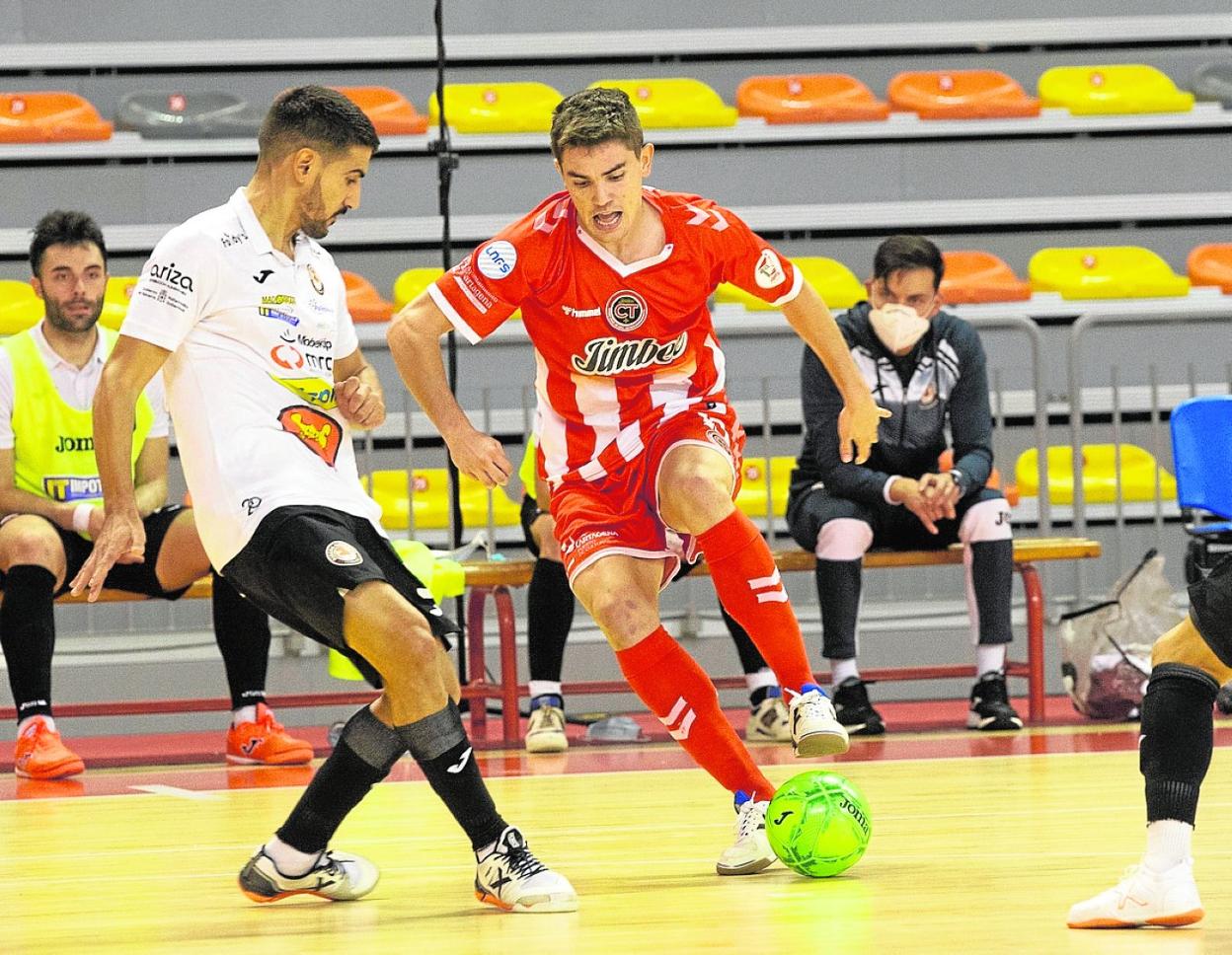 Mellado, en el partido del pasado domingo frente al Ribera Navarra