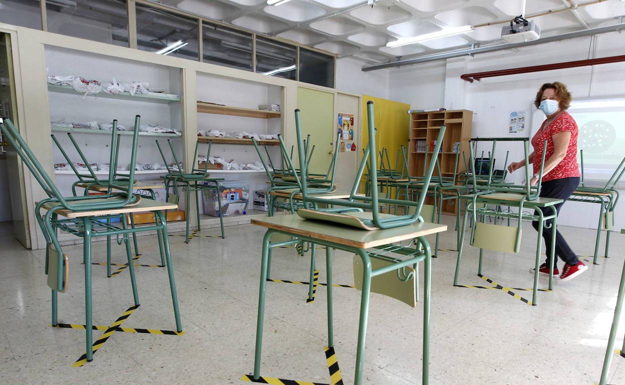 Una clase de un colegio de Murcia, en una fotografía de archivo.