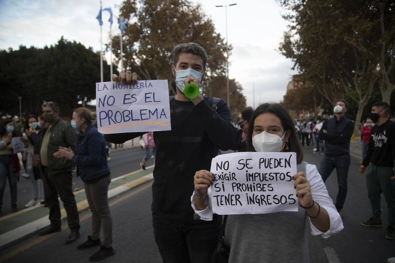 Fotos: Protesta de los hosteleros de Cartagena