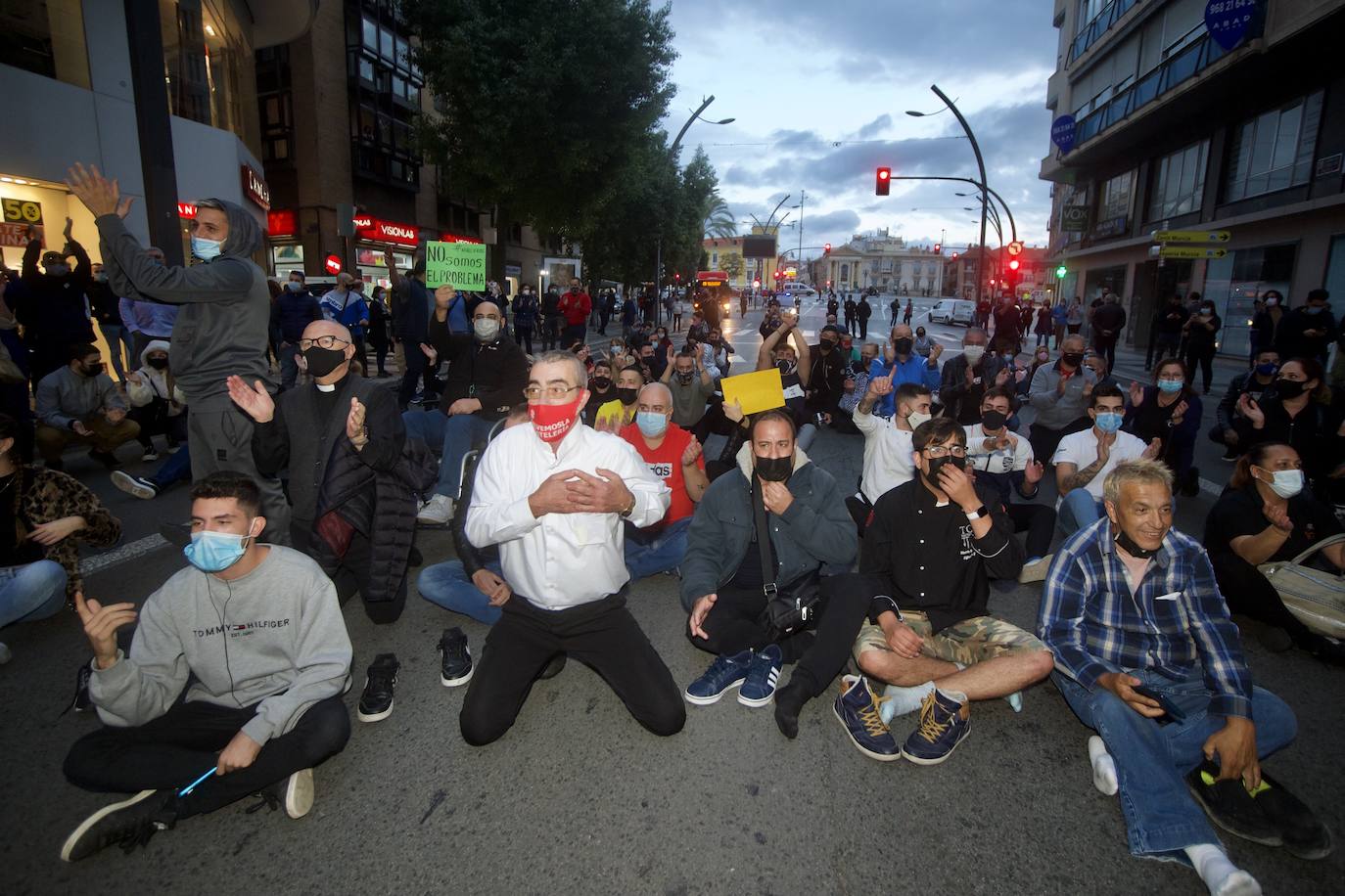 Fotos: Los hosteleros protestan en Murcia