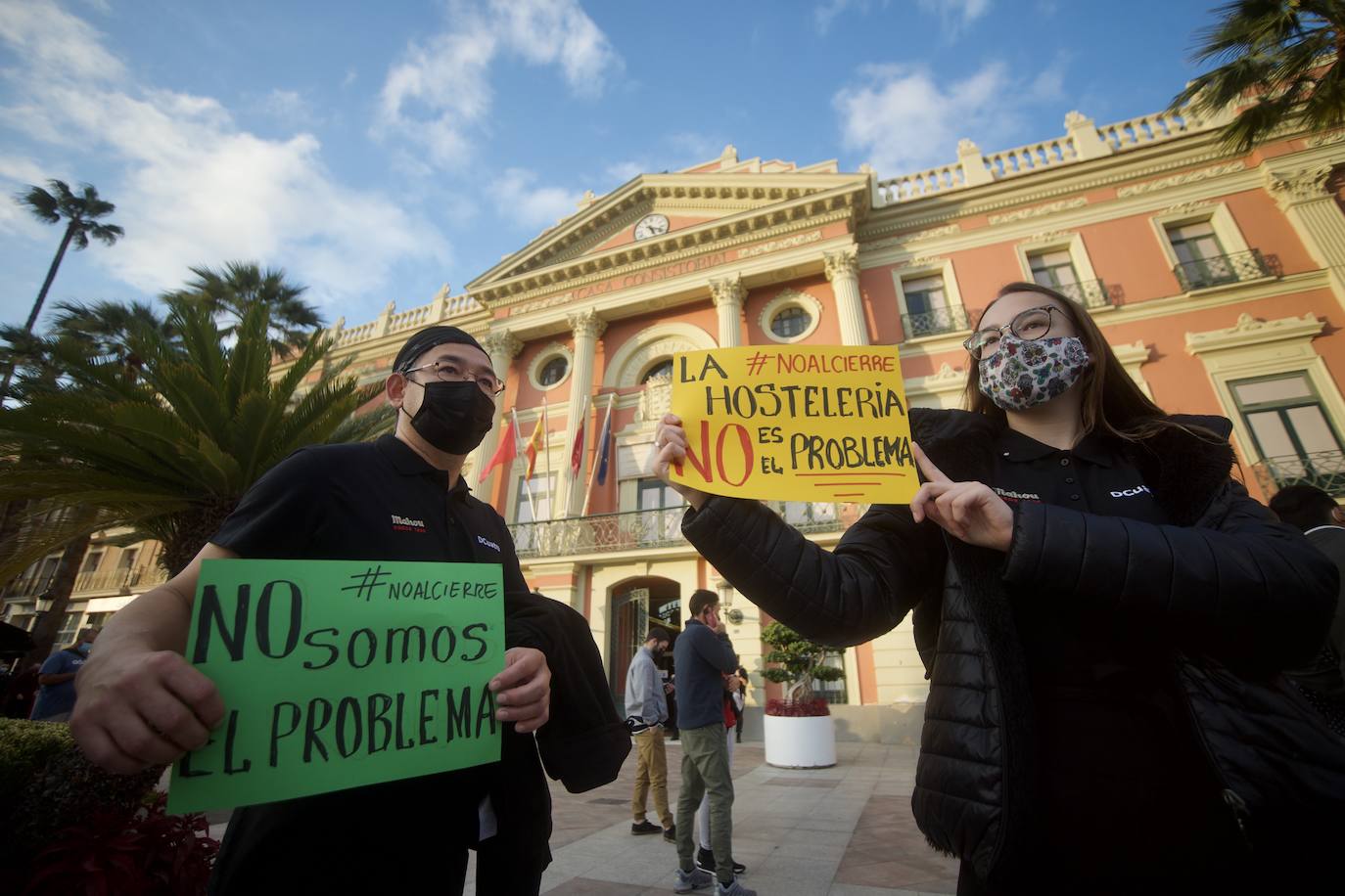 Fotos: Los hosteleros protestan en Murcia