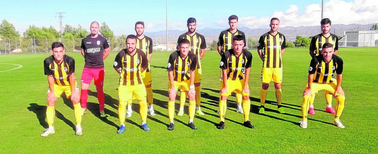 Alineación del Lorca FC en un partido de esta pretemporada. 