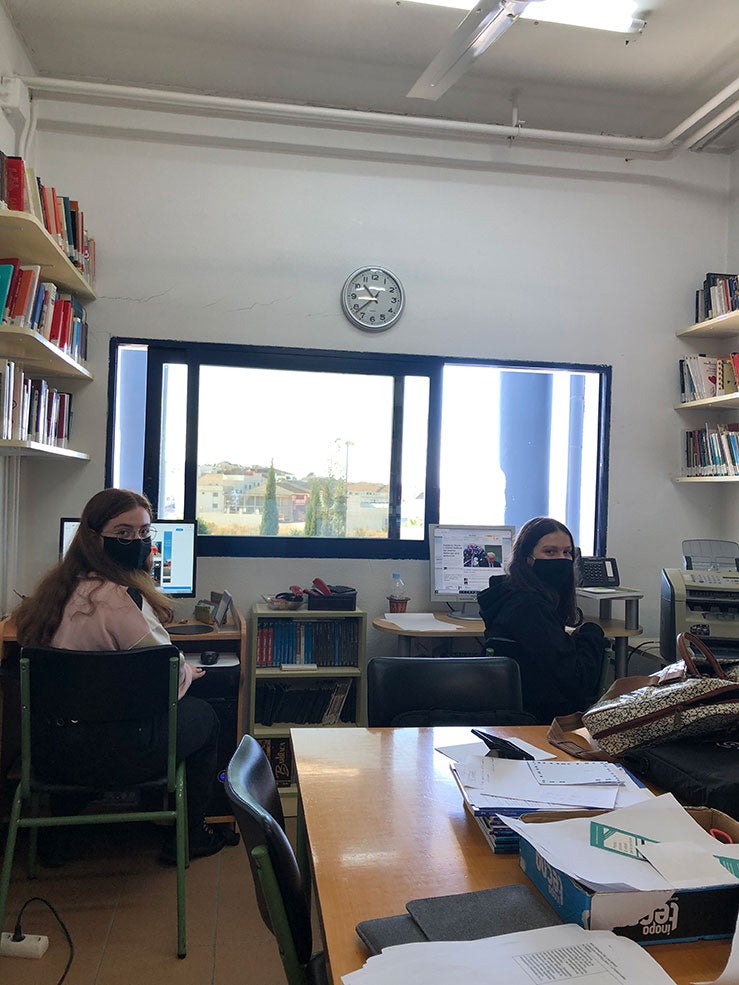 Periodistas del equipo Paloma Mensajera Digital del IES Cañada de las Eras de Molina de Segura.