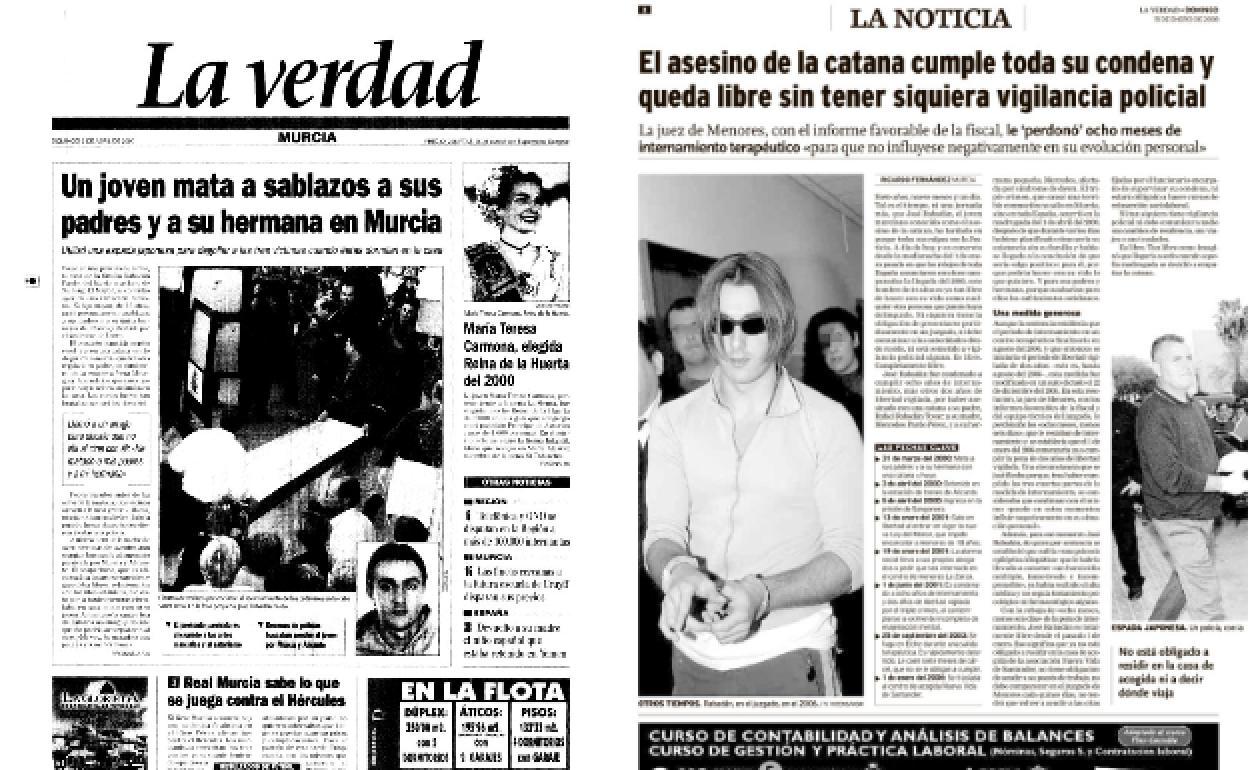 13/01/2008 LA VERDAD daba cuenta de que el asesino de la catana quedaba en libertad tras haber cumplido toda su condena menos 8 meses que le había 'perdonado' la fiscal. 