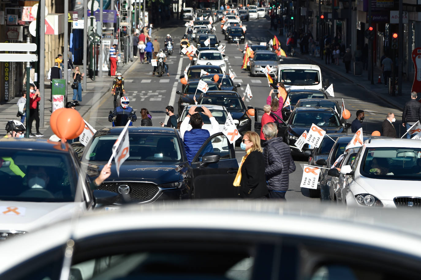 Fotos: La &#039;marea naranja&#039; recorre el centro de Murcia contra la &#039;ley Celaá&#039;