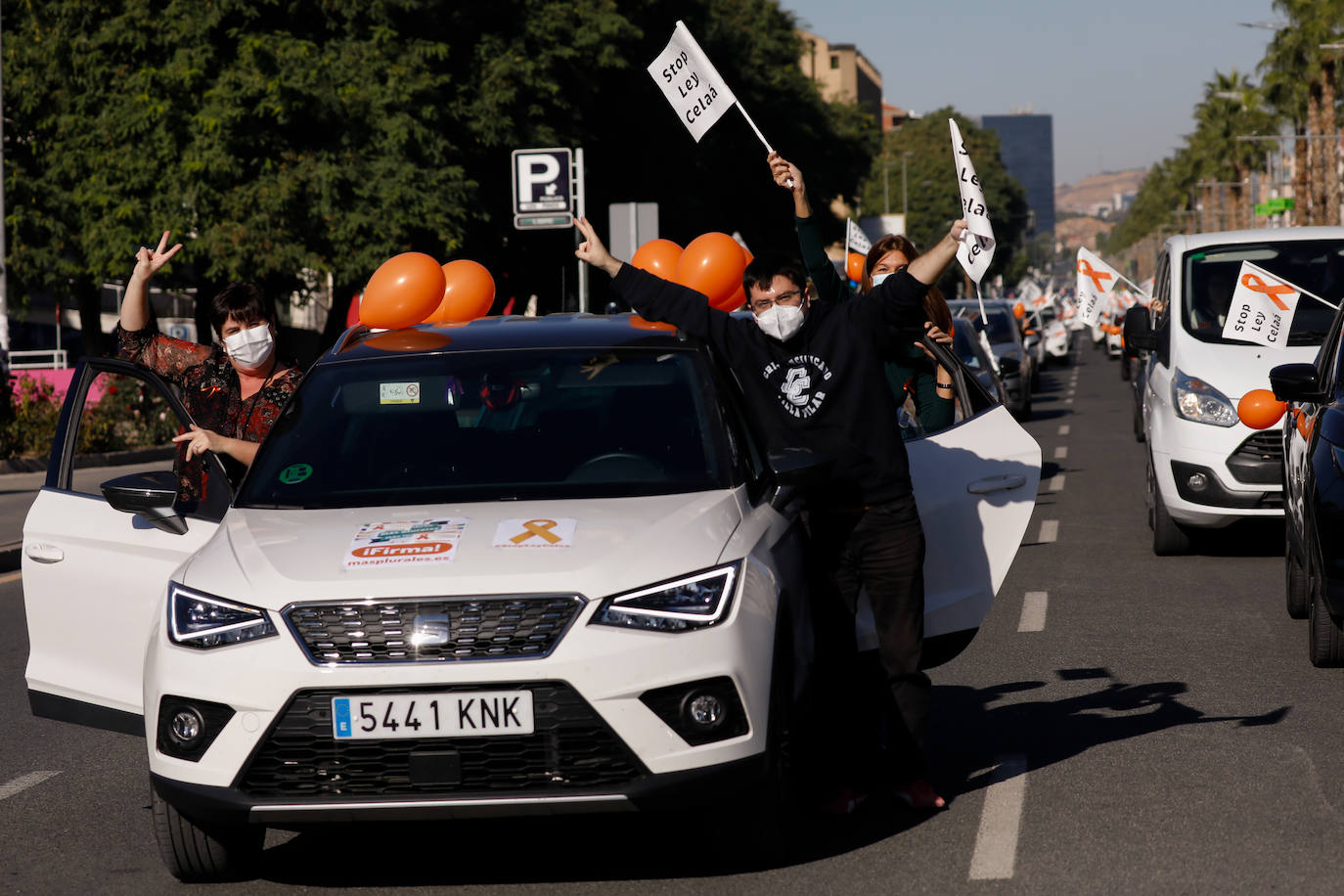 Fotos: La &#039;marea naranja&#039; recorre el centro de Murcia contra la &#039;ley Celaá&#039;